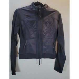 Skins Hybrid Fleece Jacket Full Zip Dark Gray Women's Medium